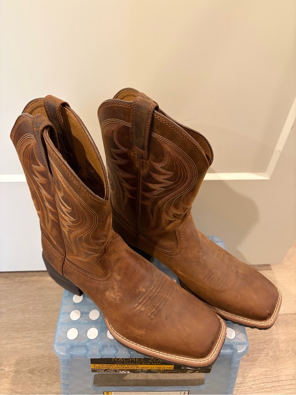 Ariat Brown Leather Western Cowboy Boots - Picture 5 of 5
